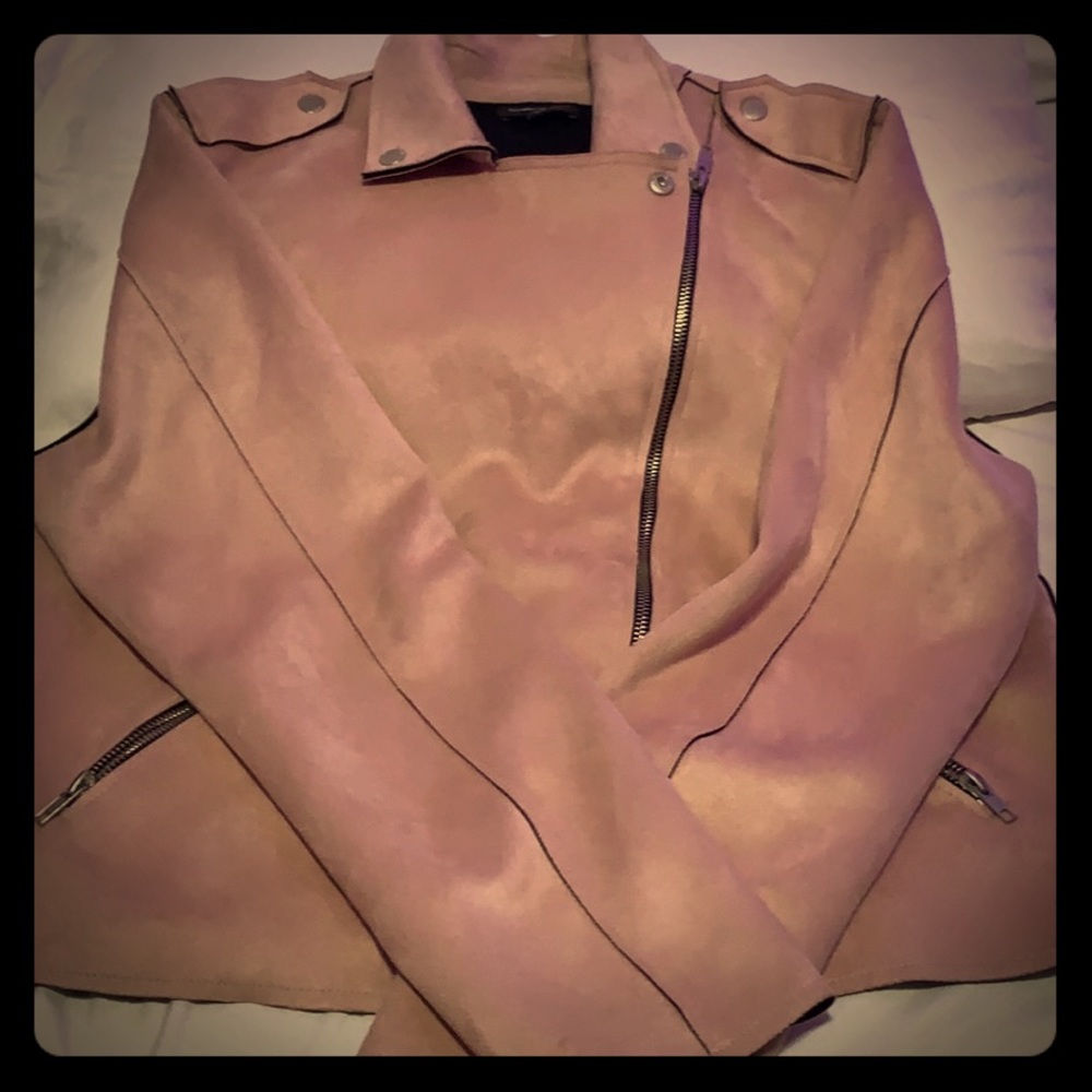 A pink coat.